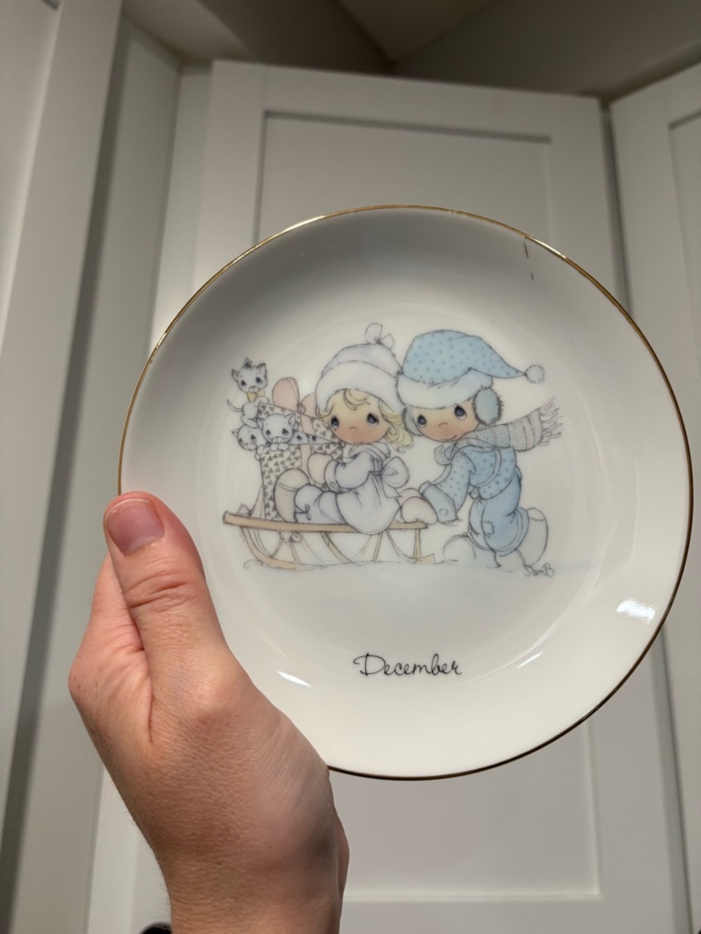 Precious Moments 1983 "December" Decorative Plate